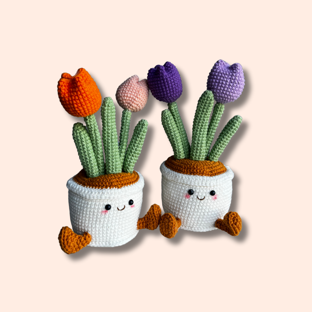 Tulip Pot with Face