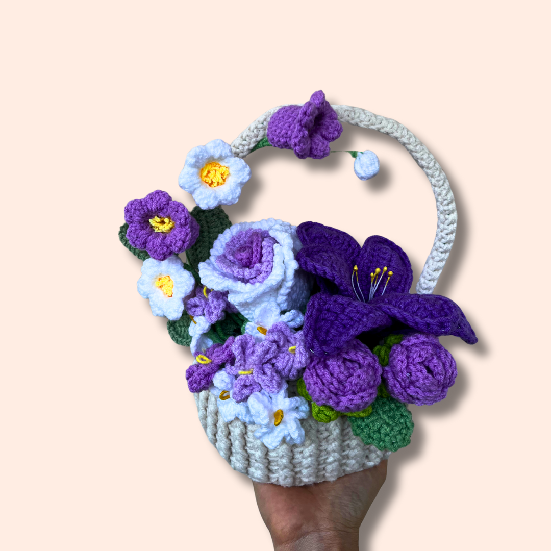Giant Crochet Flower Basket