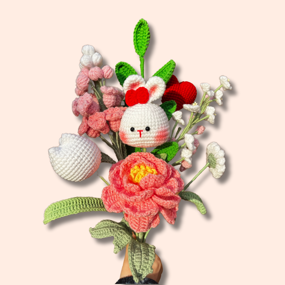 Crocheted Bunny Bouquet