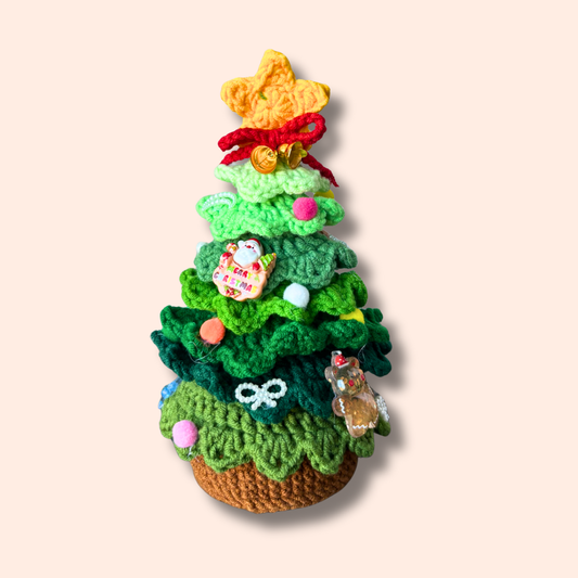 Handmade crocheted Christmas tree