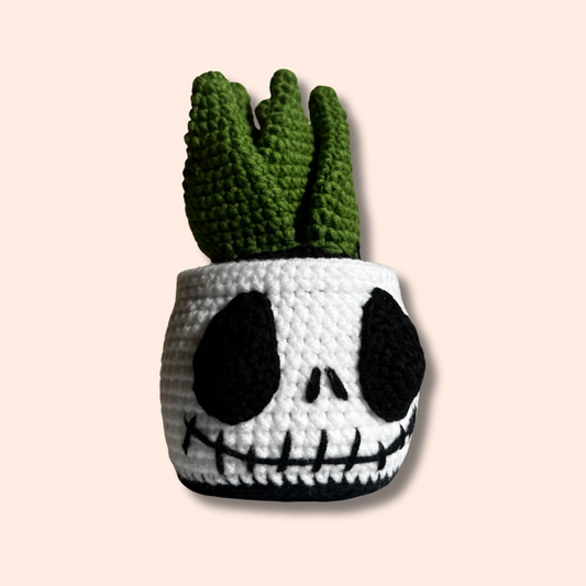 Crocheted Scary Succulent Pot