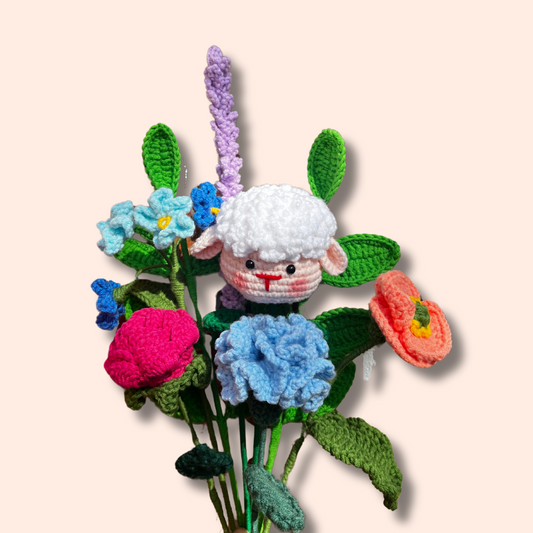 Crocheted Sheep Bouquet