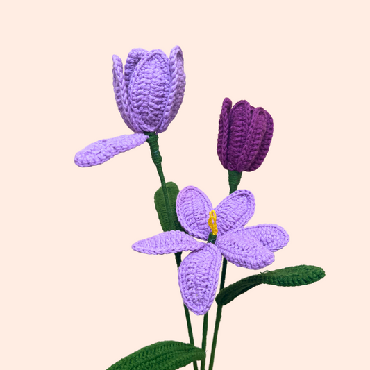 Handmade Crochet Blooming Tulip