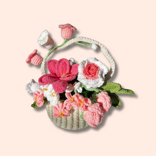 Giant Crochet Flower Basket